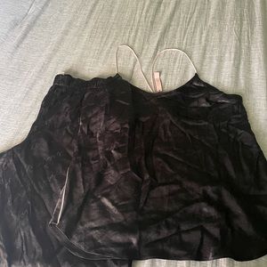 Brand new black silk pj set